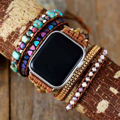 Apple Watch Band – Boho – Steine – Uhrenarmband – Uhrenarmband-Leyna Moda