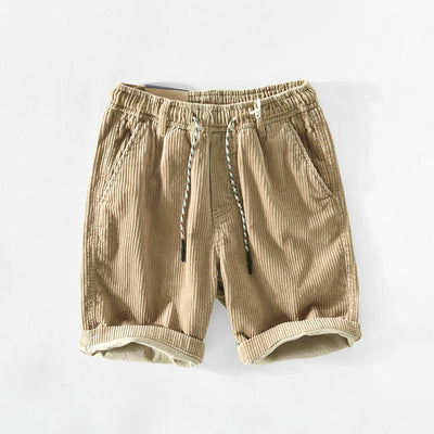 Cord-Shorts - Elastische Taille - Kordelzug - Freizeit-Shorts - Shorts für Männer-Leyna Moda