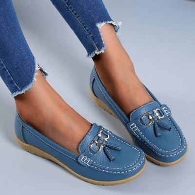 Lederschuhe - Orthopädische Slip-On Sommer Loafers für Frauen-Leyna Moda