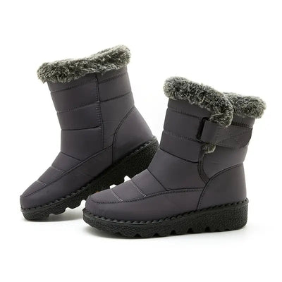 Schneestiefel | Warm | Slip-On | Fellgefütterte Stiefel | Winterstiefel-Leyna Moda