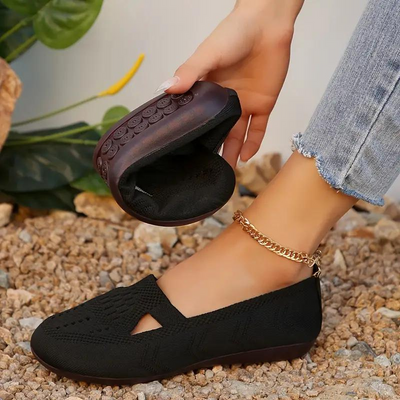 Segeltuchschuhe, Leicht, Slip On, Flats, Schuhe für den Sommer-Leyna Moda