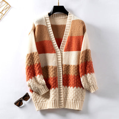 Strickjacke – offen – locker geschnitten – Oversize-Strickjacke – Damenbekleidung-Leyna Moda