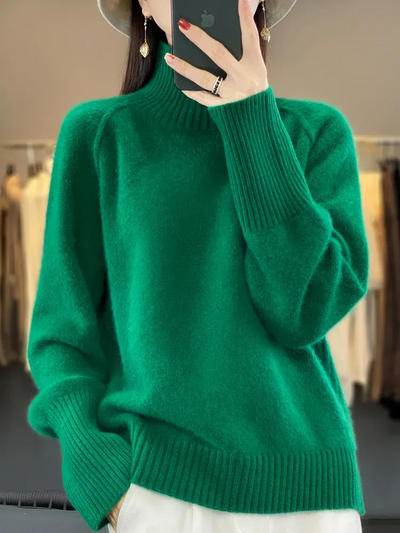 Strickpullover | Flauschig | Rollkragenpullover | Strickpullover | Damen-Strickwaren-Leyna Moda