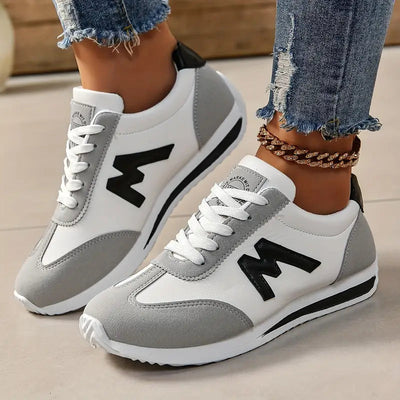 Turnschuhe - Lace Up - Lage Top - Damessneakers - Wandelschoenen-Leyna Moda