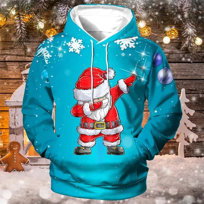 Weihnachts-Hoodie – kuscheliger Langarm-Pullover für Herren zu Weihnachten-Leyna Moda