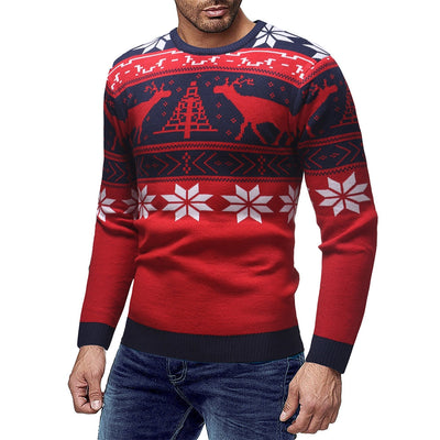 Weihnachtshemd - Langarm - Regular Fit - Weihnachtspulli - Herrenbekleidung-Leyna Moda