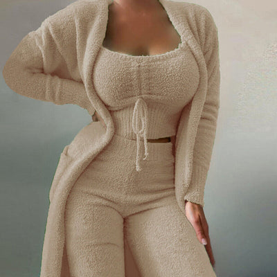 Winona Loungewear Set | Kuscheliges Fleece-Outfit für den Winter-Leyna Moda