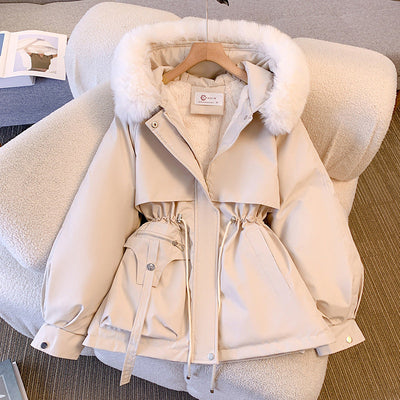 Winterjacke - Winter-Kapuzenpulli für Frauen - Parka Jacke mit Kordelzug-Leyna Moda