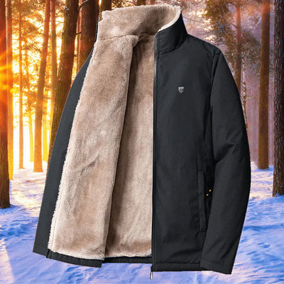 Winterjacke | Zip-Up | Sherpa gefüttert | Wetterfeste Jacke | Herrenjacke-Leyna Moda