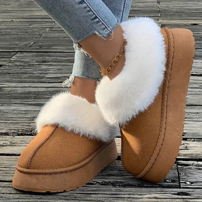 Winterstiefel – Winter-Slipper mit Fell für Damen-Leyna Moda